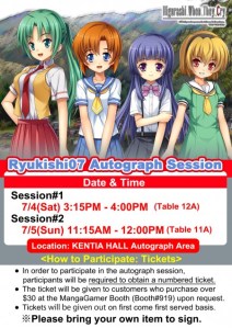 Ryukishi07 autograph info!