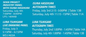 Autograph and panel information!