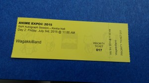 Wagakki Band autograph ticket GET!!