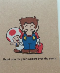 Pretty heartfelt message, since Club Nintendo is now no more.